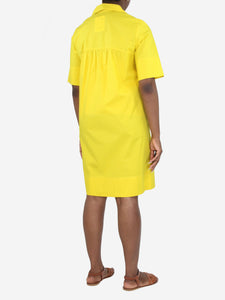 Rosso 35 Yellow cotton knee-length shirt dress - size UK 12