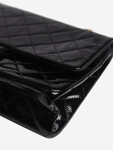 Chanel Black 2013-14 patent maxi 2.55 shoulder bag