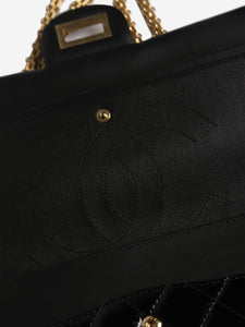 Chanel Black 2013-14 patent maxi 2.55 shoulder bag