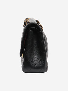 Chanel Black 2018 jumbo caviar-quilted Classic Double Flap bag