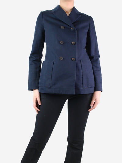 Blue double-breasted jacket - size UK 12 Coats & Jackets Christian Dior 