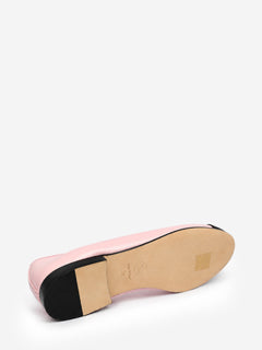 Pink lambskin cap-toe ballet flats - size EU 38.5 Flat Shoes Chanel 