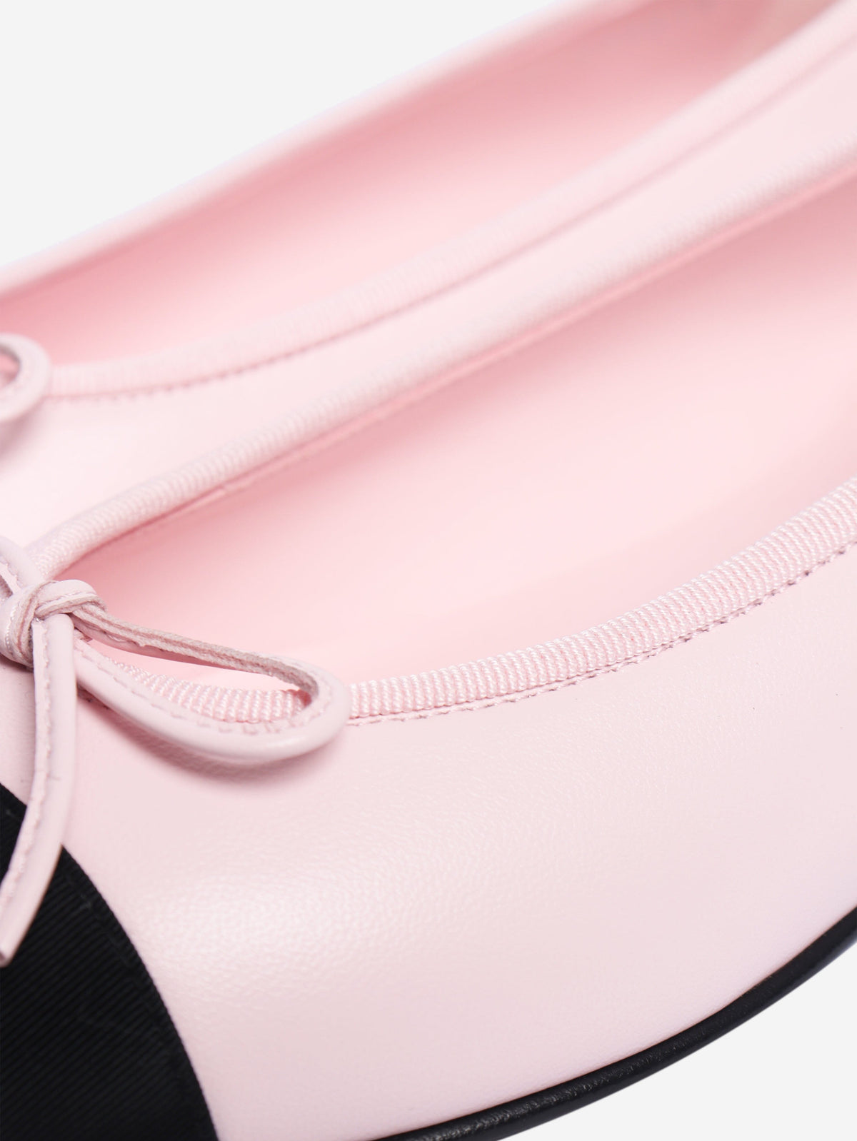 Pink lambskin cap-toe ballet flats - size EU 38.5 Flat Shoes Chanel 