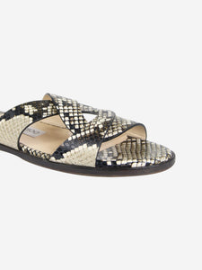 Jimmy Choo Multicolour Atia snakeskin sandals - size EU 37