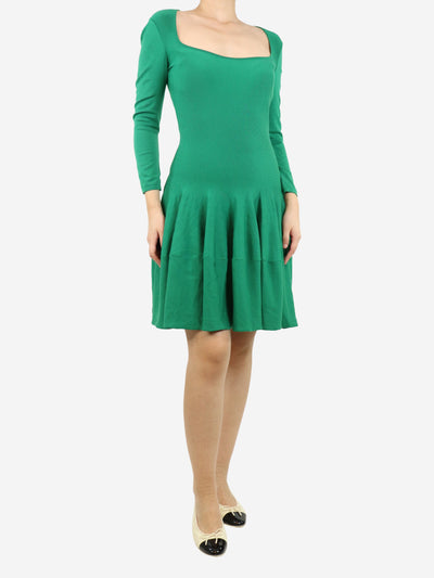 Alexander McQueen Green knitted long-sleeved mini dress - size XS Dresses Alexander McQueen 