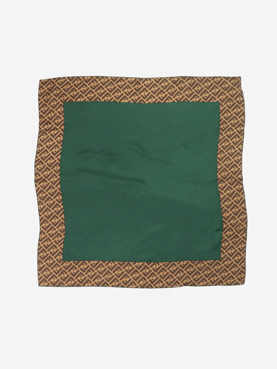 Green Zucca Monogram silk scarf Scarves Fendi 
