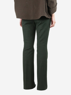 Green flare-leg trousers - size UK 12 Trousers Akris 