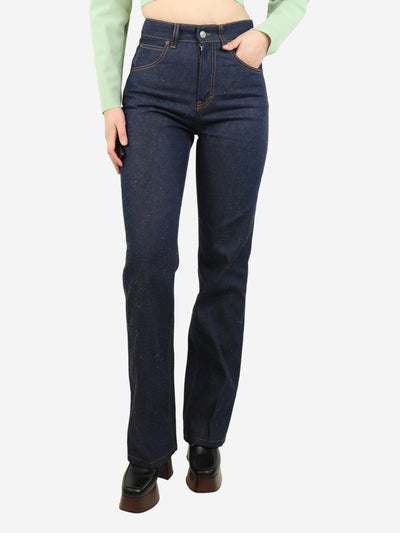 Indigo high-rise slim-leg jeans - size UK 8 Trousers Victoria Beckham 