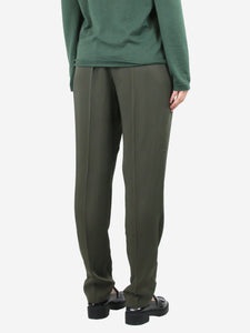 Theory Theory Green silk elasticated trousers - size L