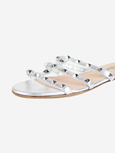 Valentino Silver Rockstud sandals - size EU 37