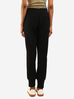 Black slim cuff trousers - size S