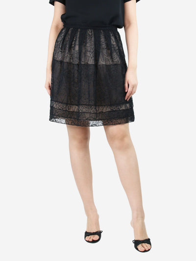 Black lace midi skirt - size UK 14 Skirts Christian Dior 