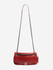 Chanel 2014 red leather flap bag