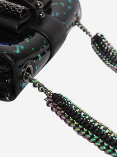 Black holographic patent leather Sweet Charity mini crossbody bag Cross-body Bags Christian Louboutin 