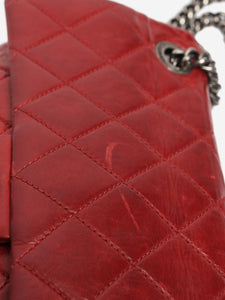 Chanel 2014 red leather flap bag