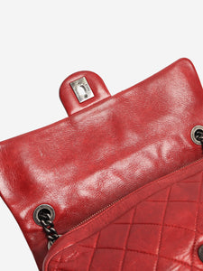 Chanel 2014 red leather flap bag