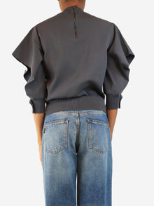 Grey open bat-sleeve top - size UK 10 Tops Jil Sander 