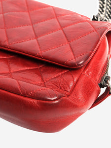 Chanel 2014 red leather flap bag
