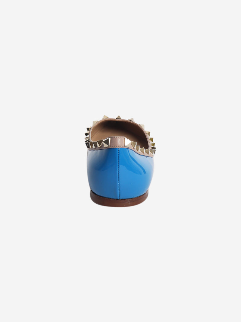 Blue rockstud flat pumps - size EU 40 (UK 7)