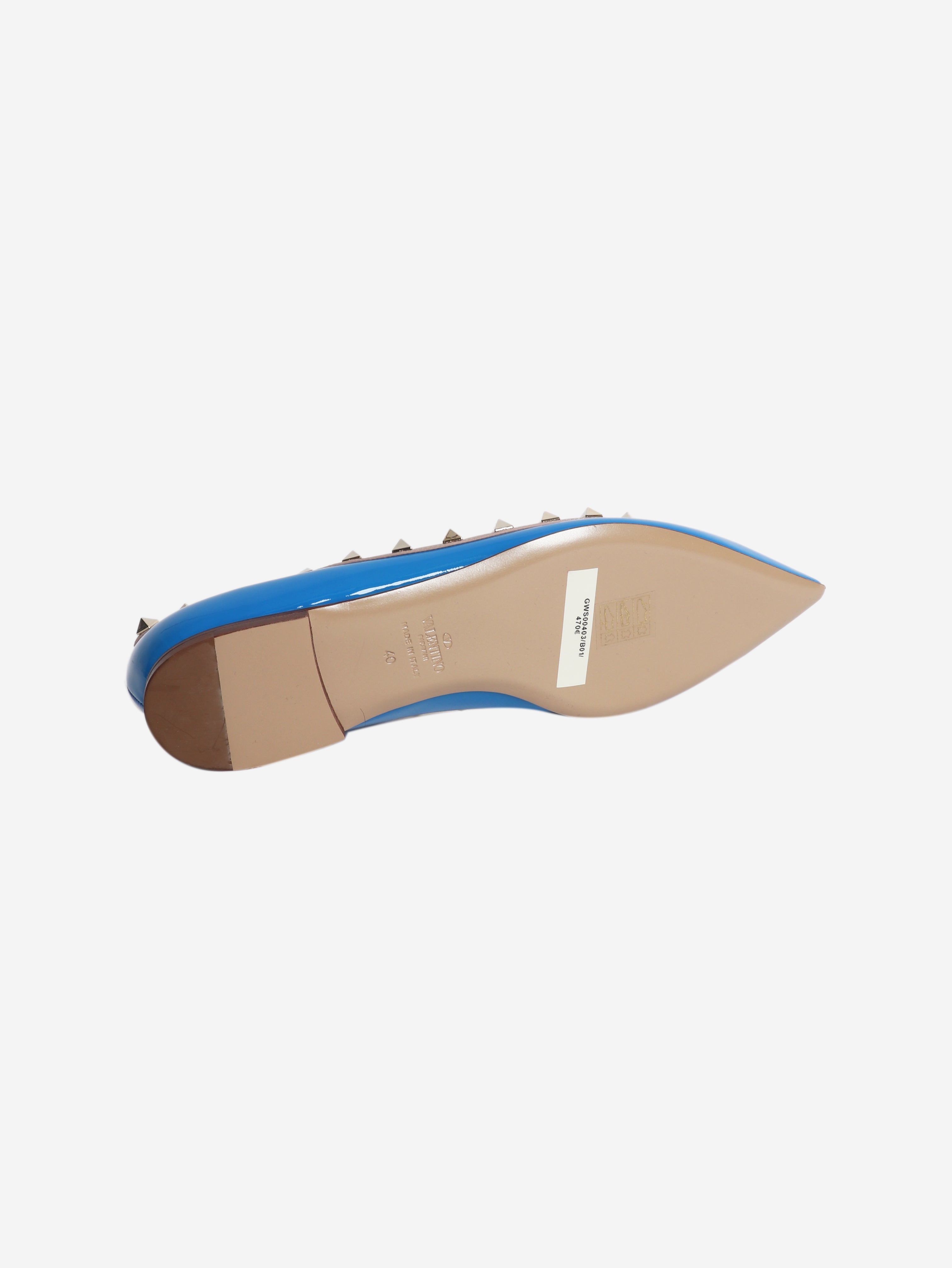 Blue rockstud flat pumps - size EU 40 (UK 7)