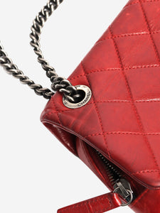 Chanel 2014 red leather flap bag