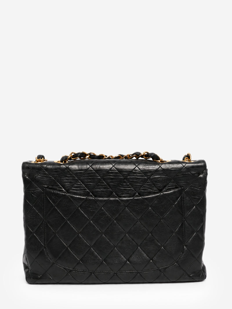 Black vintage lambskin Jumbo single flap bag Shoulder bags Chanel 
