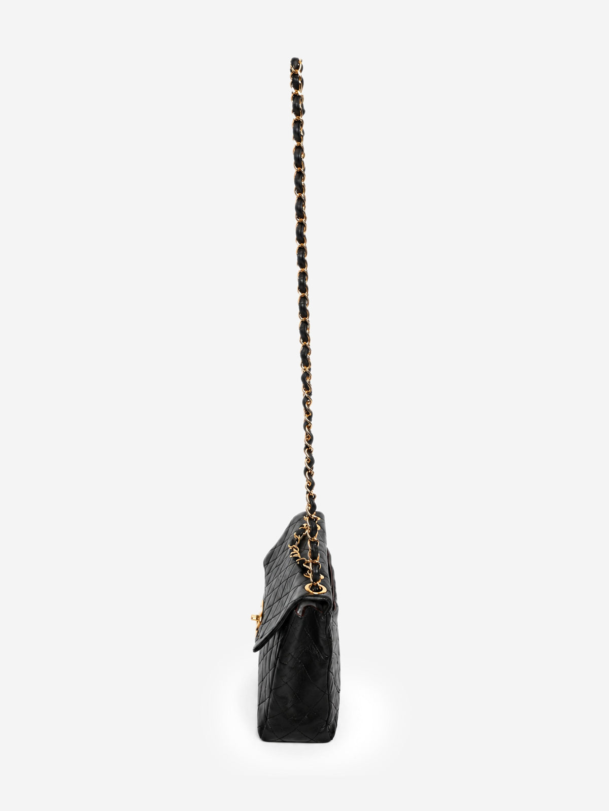 Black vintage lambskin Jumbo single flap bag Shoulder bags Chanel 