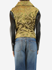Black and green jacquard faux-leather jacket - size XS Coats & Jackets Junya Watanabe 