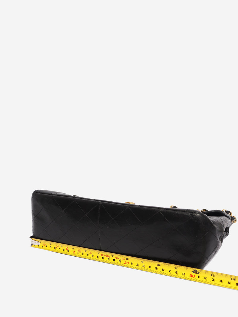 Black vintage lambskin Jumbo single flap bag Shoulder bags Chanel 