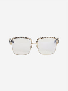 Gold square frames glasses Sunglasses Chanel 