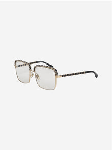 Gold square frames glasses Sunglasses Chanel 