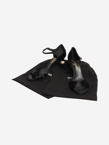 Chanel Black satin sandal heels - size EU 37