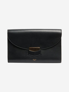 Celine Black Trotteur leather clutch