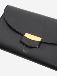 Celine Black Trotteur leather clutch
