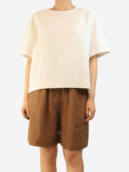 White crepe t-shirt - size M product image