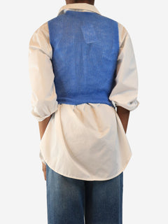 Blue knit vest - size XS