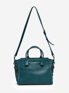 Blue leather floral embellished Swagger bag Shoulder bags Coach 