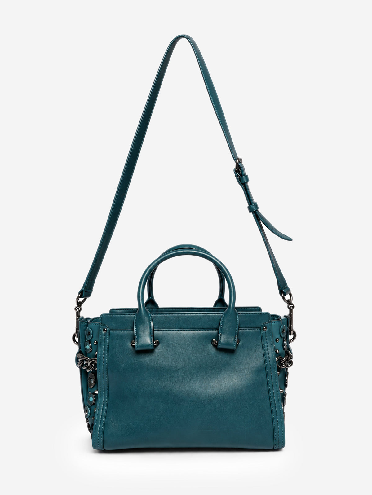 Blue leather floral embellished Swagger bag Shoulder bags Coach 