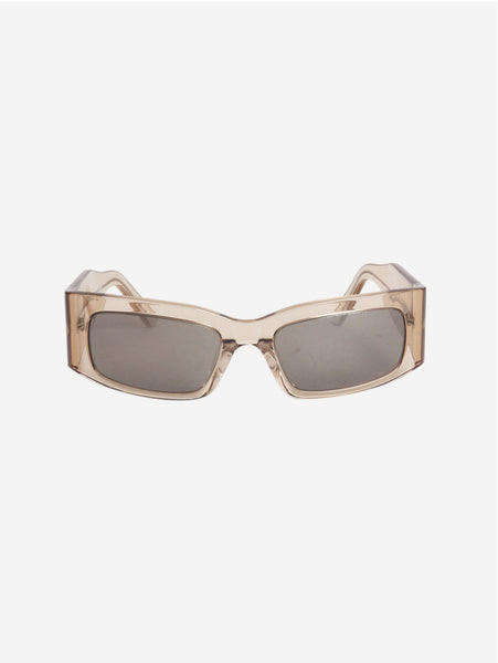 Brown transparent rectangle sunglasses product image