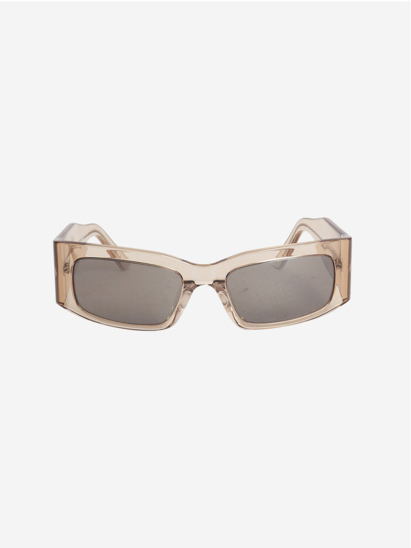 Brown transparent rectangle sunglasses Sunglasses Balenciaga 