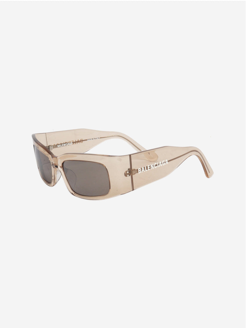 Brown transparent rectangle sunglasses Sunglasses Balenciaga 