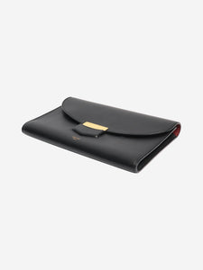 Celine Black Trotteur leather clutch
