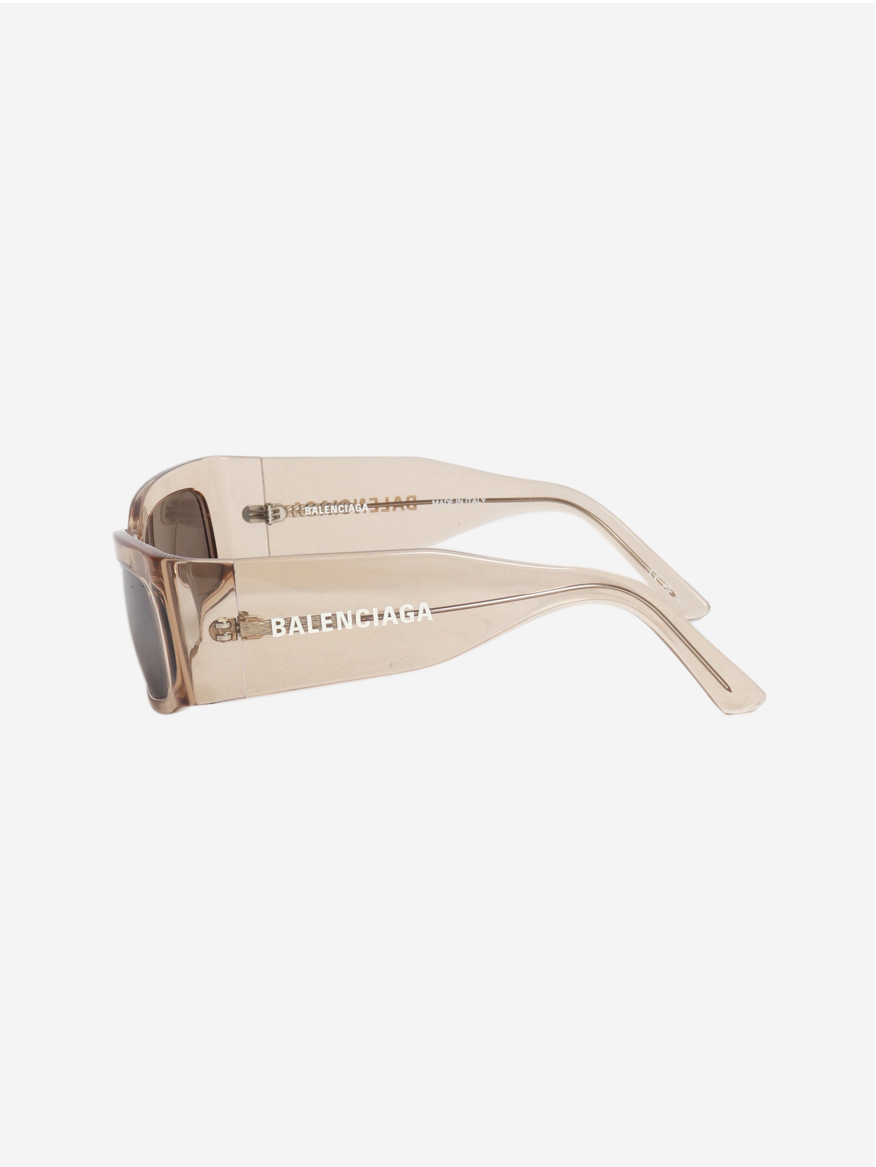 Brown transparent rectangle sunglasses Sunglasses Balenciaga 