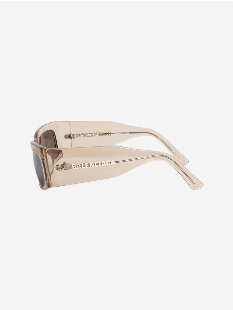 Brown transparent rectangle sunglasses Sunglasses Balenciaga 