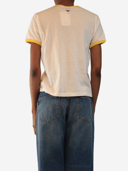 White and yellow tiger top - size XS alternate image