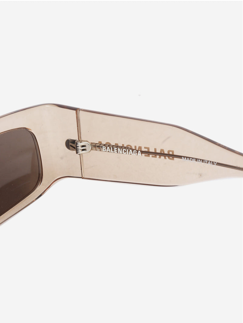 Brown transparent rectangle sunglasses Sunglasses Balenciaga 