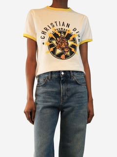 White and yellow tiger top - size XS Tops Christian Dior 