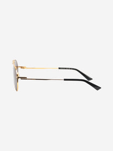 Bottega Veneta Gold Aviator sunglasses