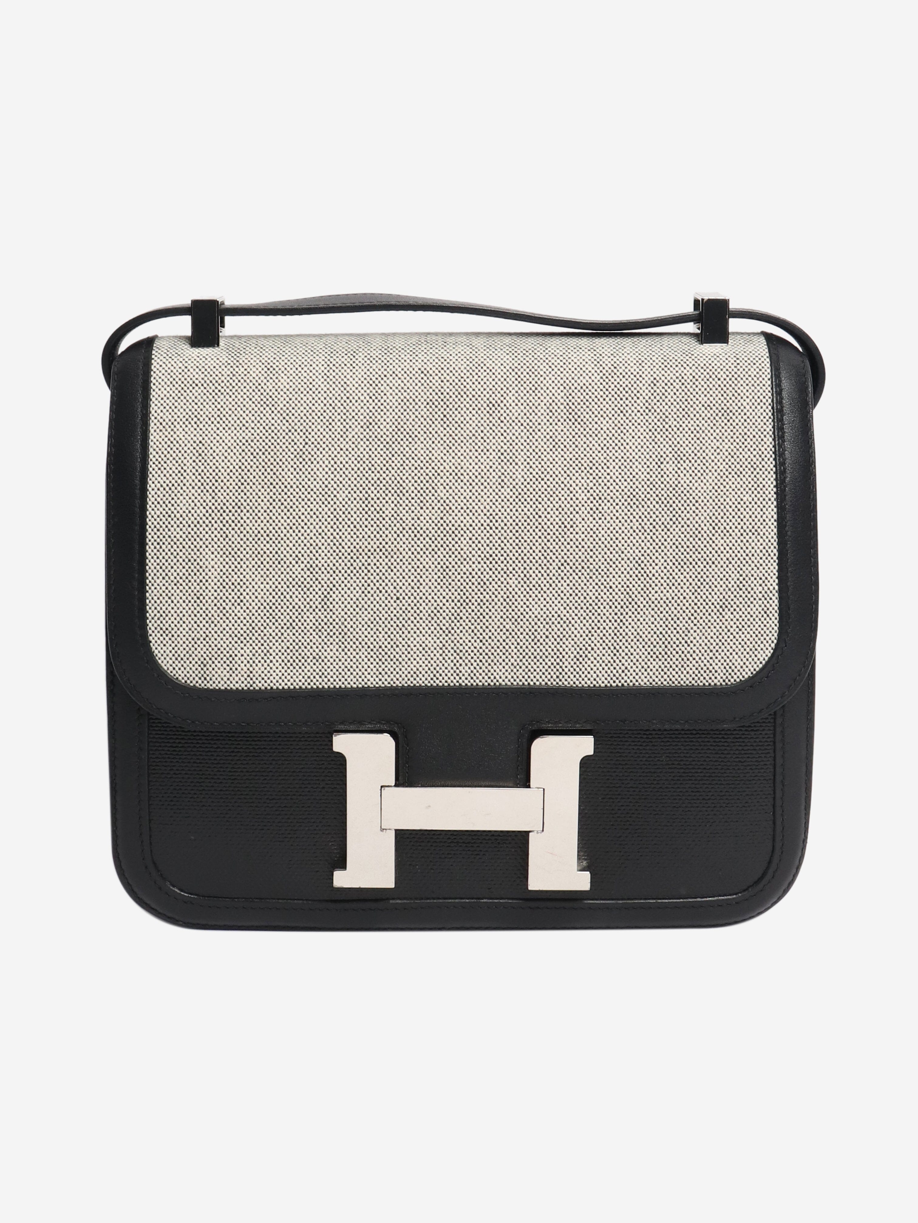 Black swift and toile Constance Cross-body bags Hermes 