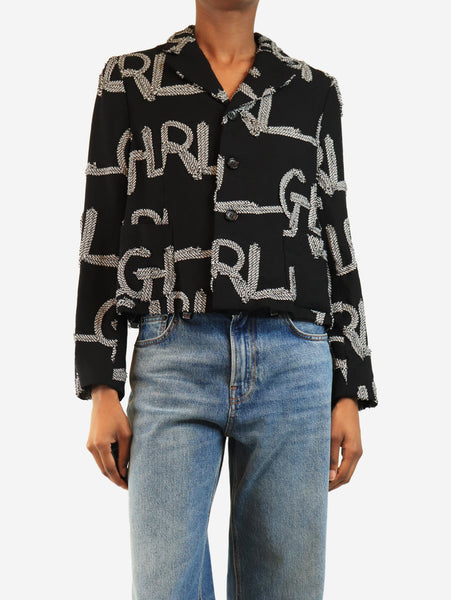 Black cropped jacket - size S product image